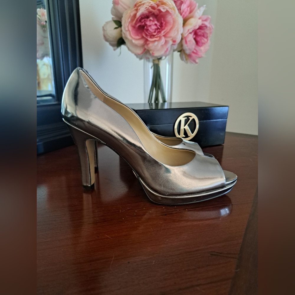 Tahari Silver Heels